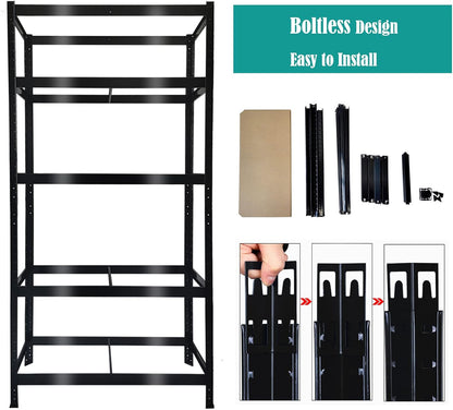 DayPlus 5-Tier Heavy Duty Garage Shelving – Adjustable Storage Unit, 386LBS Load Capacity per Tier, 150-200CM Height