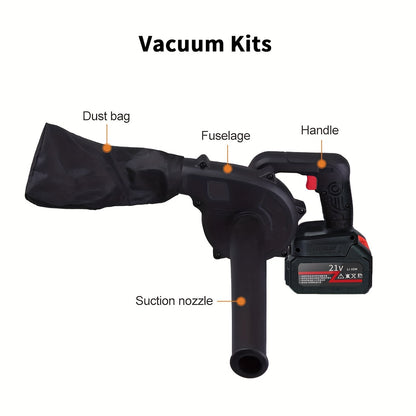 Rechargeable Cordless Leaf Blower – 2 in 1 Portable Mini Leaf Vacuum for Lawn Care, Yard, Garden, Dusting, and Pet Hair Cleaning
