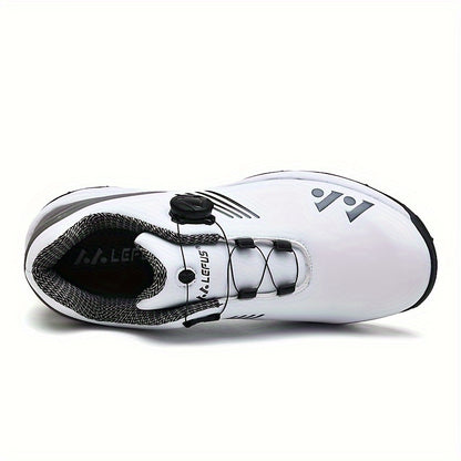 Men's Golf Shoes - Waterproof, Non-Slip Sports Sneakers with Swivel Button for Maximum Comfort