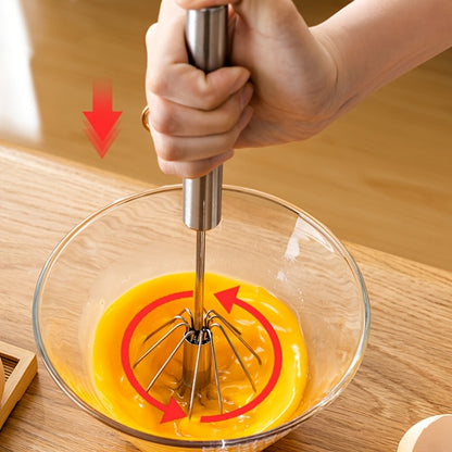 Stainless Steel Semi-Automatic Egg Beater Mixer – Effortless Whipping for Delicious Treats (1pc)