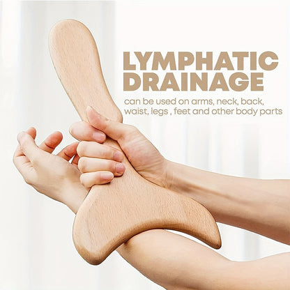 Fish Tail Shaped Wooden Massage Tool – Multifunctional Whole Body Muscle Massager | Ideal for Home Use