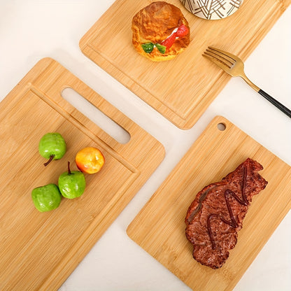 Extra-Large Bamboo Cutting Board - Durable, Easy-Grip Chopping Block with Juice Groove for Fruits, Vegetables, Meat & Poultry, Perfect for Holidays & Everyday Use