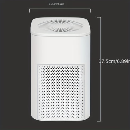 2024 New Compact AirGenie Mini Air Purifier – USB Powered, Formaldehyde Remover, Anion Generator – Whisper Quiet, Compact Design for Home and Office Desktop – Sleep Better, Breathe Easier
