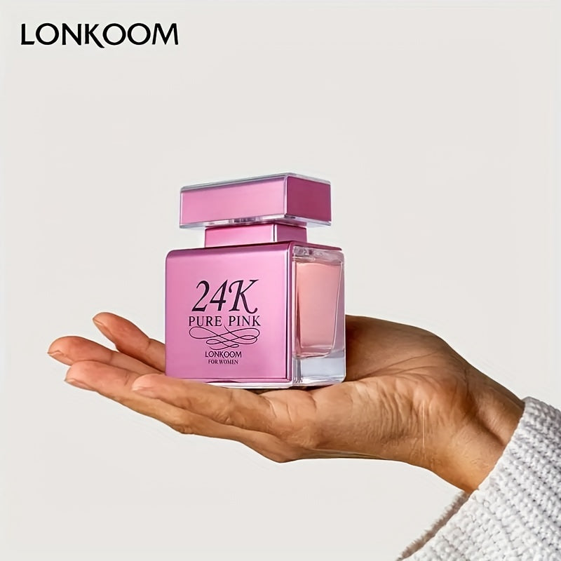 24K PURE PINK Eau De Parfum for Women - 3.38oz Floral Fruity Fragrance, Refreshing & Long-Lasting, Perfect for Dating & Daily Life, Gift for Her