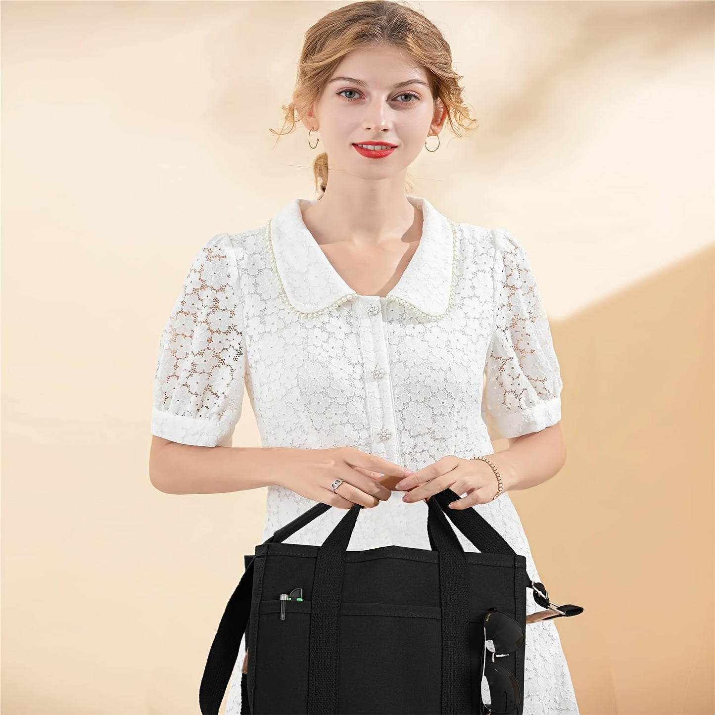 Versatile Canvas Crossbody Bag – Stylish Shoulder Strap, Multiple Compartments, Spacious Interior – Perfect for Daily Use – Women’s Fashion Accessory