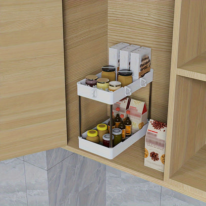 3Pcs Under Bathroom Sink Organizers - Bathroom Counter and Cosmetics Storage Rack, Large, Medium, and Small Sizes, Suitable for Kitchens and Bathrooms