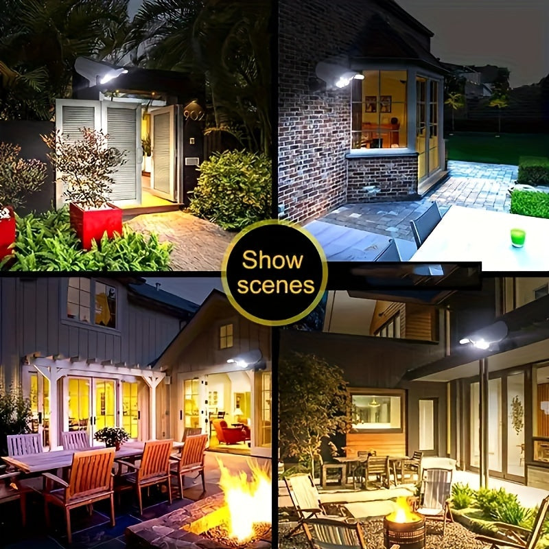 Outdoor Sports Sensor Solar Light – 2000 Lumens, 77 LED Spotlights with Remote Control, Wireless Floodlight for Hotels, Gardens, Porches & Driveways