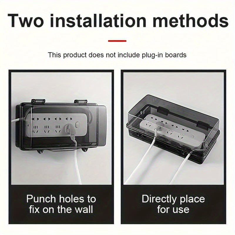 Durable Weatherproof Electrical Box – Waterproof Power Cord Enclosure for Timers, Extension Cables & Transformers, ABS Resin Cover