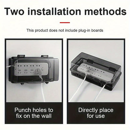 Durable Weatherproof Electrical Box – Waterproof Power Cord Enclosure for Timers, Extension Cables & Transformers, ABS Resin Cover