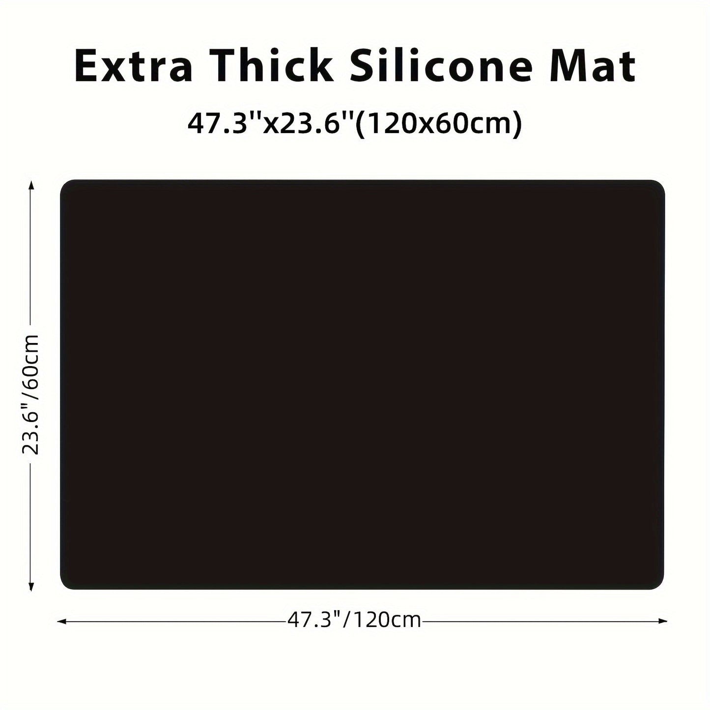 Extra Large Super-Sized Silicone Baking Mat - Heatproof, Easy Clean, Waterproof, Anti-Slip Grip, Durable Table Protector for Pastry, Dining and Desk, Stylish Kitchen Decor