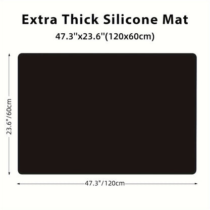 Extra Large Super-Sized Silicone Baking Mat - Heatproof, Easy Clean, Waterproof, Anti-Slip Grip, Durable Table Protector for Pastry, Dining and Desk, Stylish Kitchen Decor