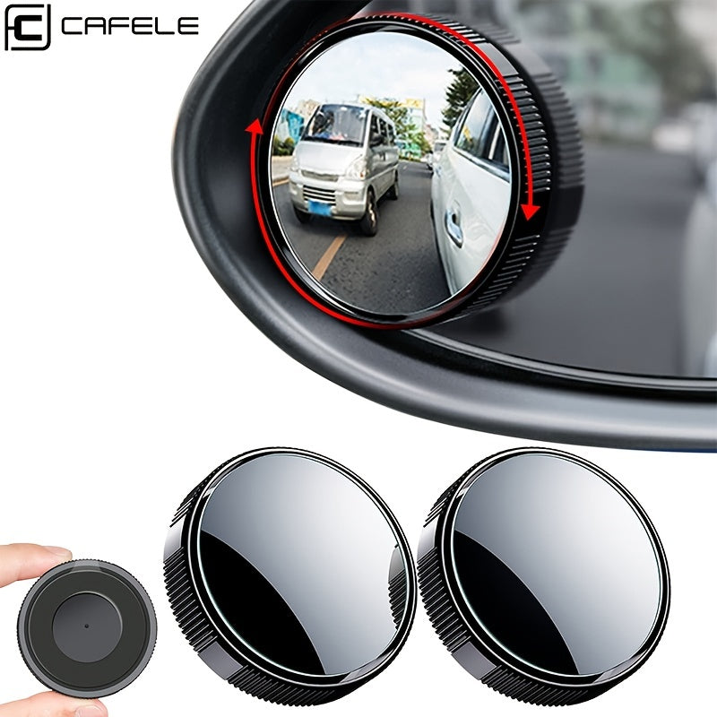 2Pcs Blind Spot Car Mirrors - 2 Inch HD Glass Convex, 360° Wide Angle with Sucker for Cars, SUVs and Trucks