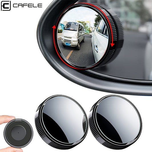 2Pcs Blind Spot Car Mirrors - 2 Inch HD Glass Convex, 360° Wide Angle with Sucker for Cars, SUVs and Trucks