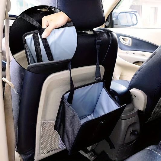 Hanging Car Trash Bag – Premium Waterproof Garbage Organizer, 1.65 Gallon Capacity Litter Bag