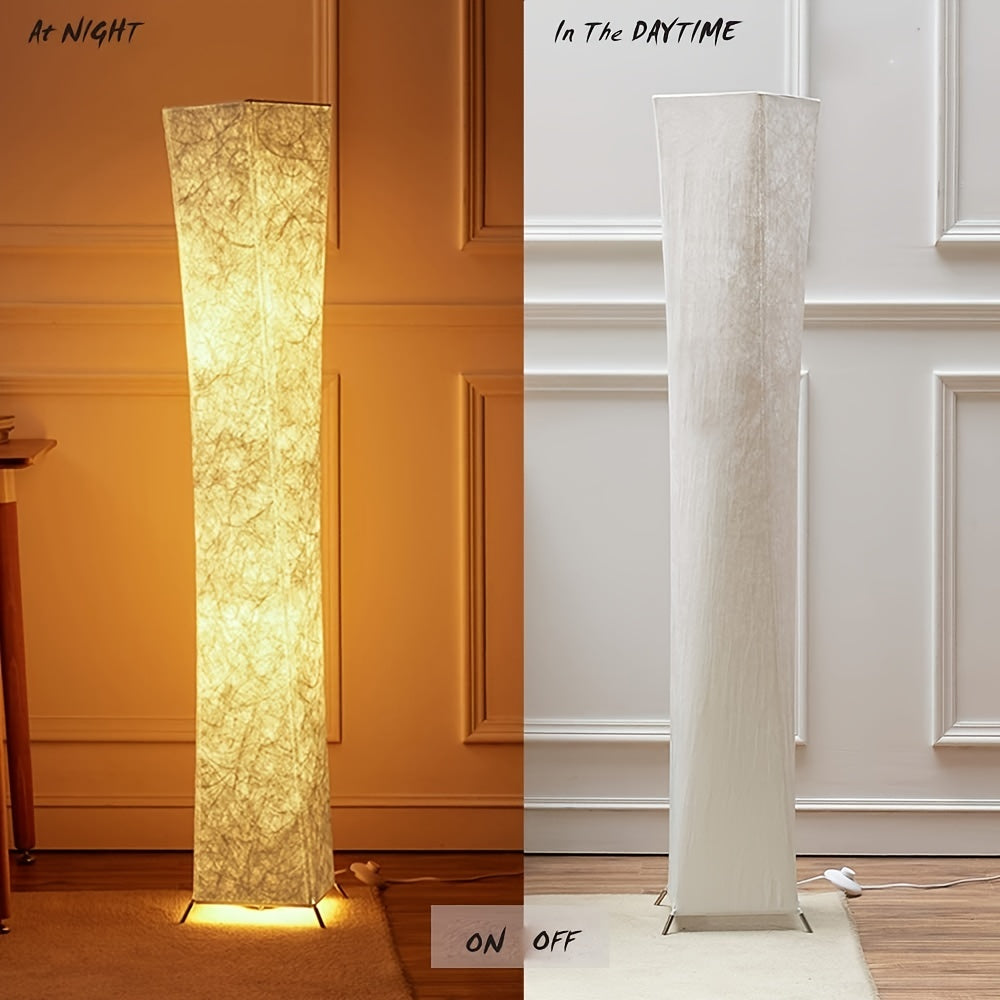 Soft Light Floor Lamp – 52" Modern Slim Design with Warm 3000K LED Tyvek Fabric Shade, Ideal for Living Room, Bedroom, Game Room