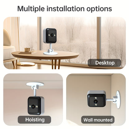 1080P FHD Wireless Surveillance Camera - Full-Color Night Vision, Two-Way Audio, Motion Detection, Built-in AP Hotspot for Child, Elderly and Pet Safety