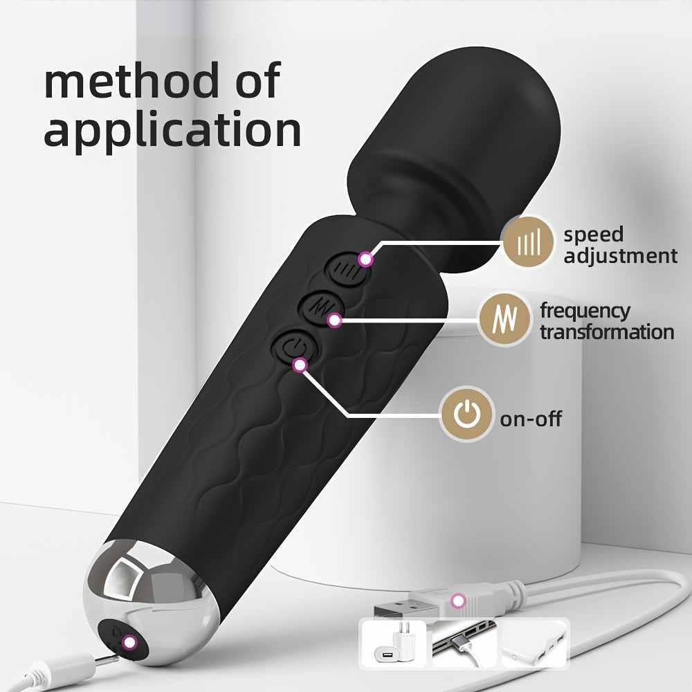 Ultra-Compact 8-Speed Portable Electric Massage Stick - Professional Muscle Relaxation Equipment for Body, Back, Neck, Legs, Waist | Easy to Carry, High-Speed Drive Motor, Elegant Design