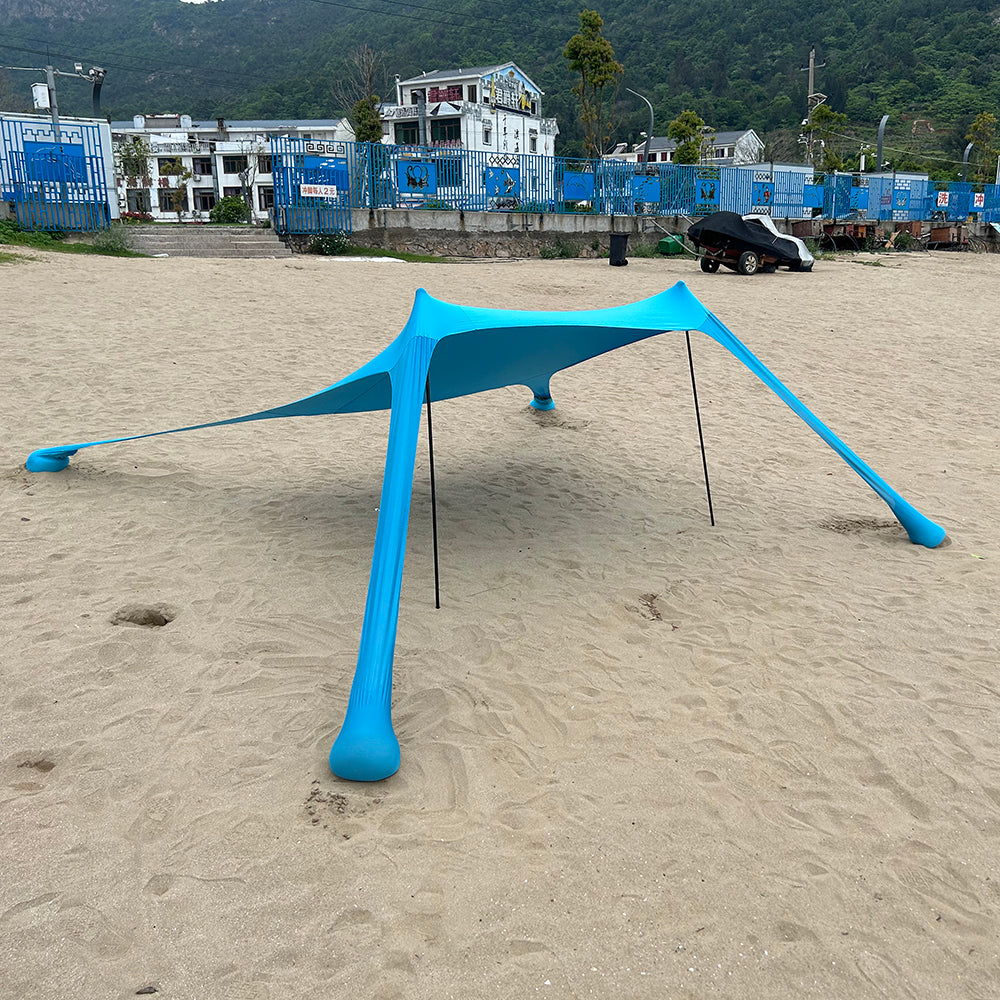 Outdoor Beach Tent Sun Shelter – Windproof UPF50+ Portable Camping Canopy for Family