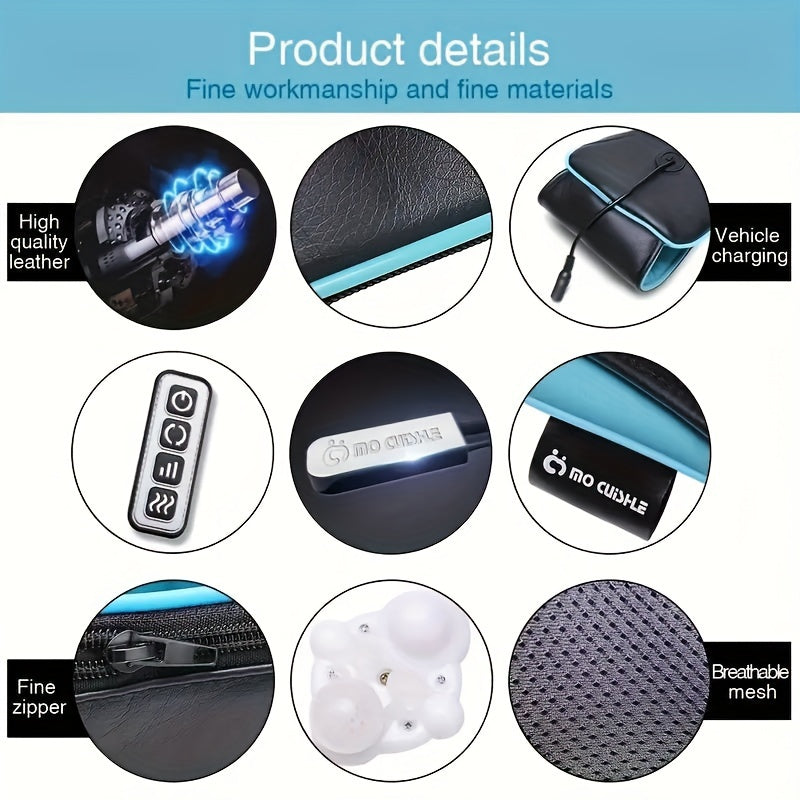 Heating Neck and Shoulder Massager – Deep Kneading Finger Pressure Massager for Neck, Back, Shoulders and More, Perfect Gift for Men, Women, and Parents