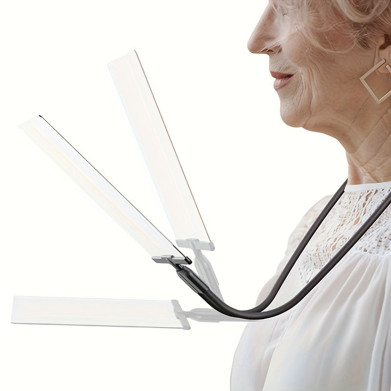 Flexible Gooseneck Full Page Magnifier - Hands-Free Reading, Repair, Sewing Aid for Seniors and Low Vision - Ergonomic Neck Wear Design for Comfortable Use