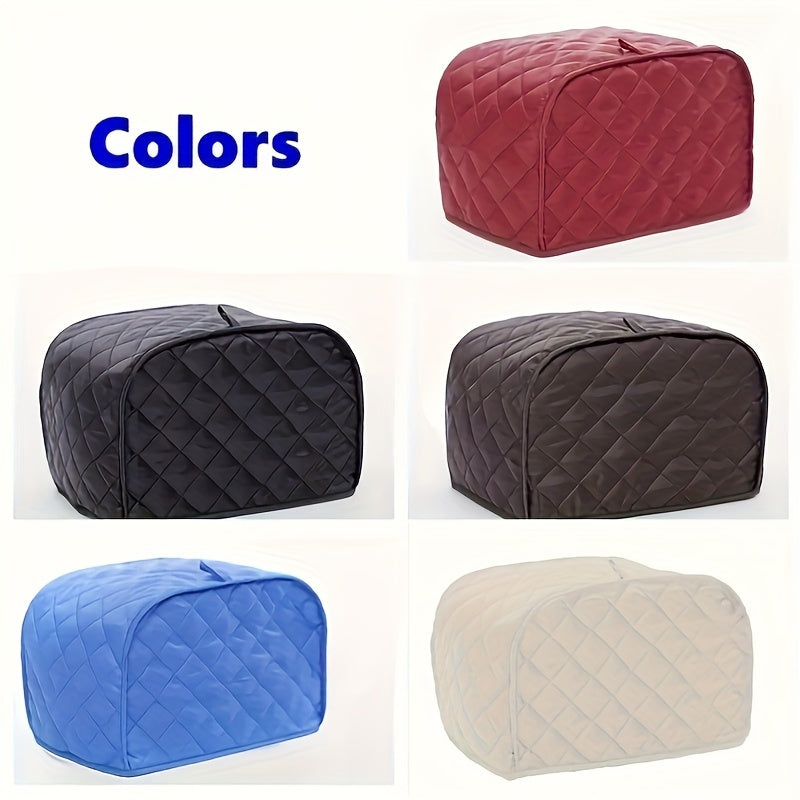 Toaster Cover - Quilted Polyester Fabric for 2 and 4 Slice Toasters - Dust-Proof with Fingerprint Protection, Fits Most Standard Models