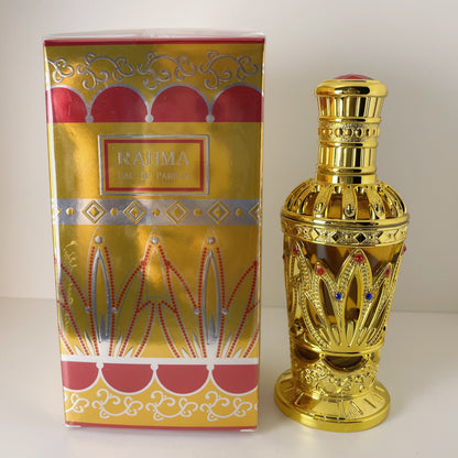 Luxurious Golden-Tone Dubai Perfume for Her - 3.04oz with Musk and Woody Notes, Long-Lasting Fragrance, Ideal Gift
