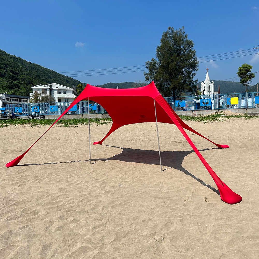Outdoor Beach Tent Sun Shelter – Windproof UPF50+ Portable Camping Canopy for Family
