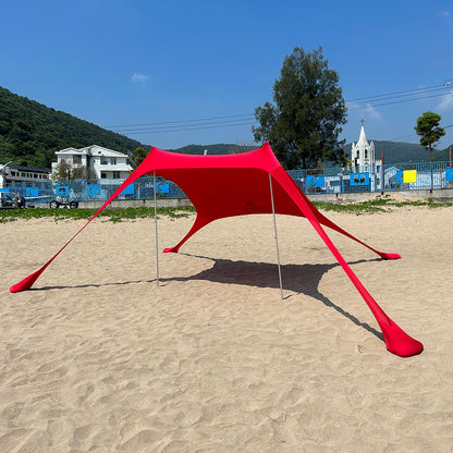 Outdoor Beach Tent Sun Shelter – Windproof UPF50+ Portable Camping Canopy for Family
