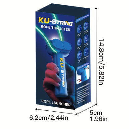 Glow-in-the-Dark Electric Rope Launcher Toy - 3-Meter Spinning Yarn Lasso, Creative Gift for Pets and Kids 14+, Plastic Material
