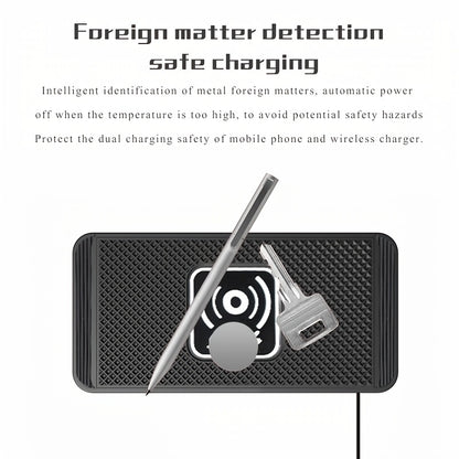 Fast Wireless Car Charger Pad - 15W Qi Certified for iPhone 11/12/13/14 Pro Max, Xs and Samsung Phones - Non-Slip, Easy Mount