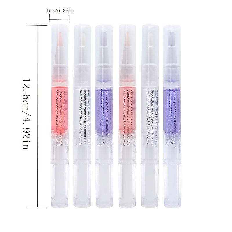 8 Pack Nail Cuticle Oil Pens – Smell Nail Nutrition Oil with Soft Bristles, Cuticle Revitalizer