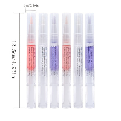 8 Pack Nail Cuticle Oil Pens – Smell Nail Nutrition Oil with Soft Bristles, Cuticle Revitalizer