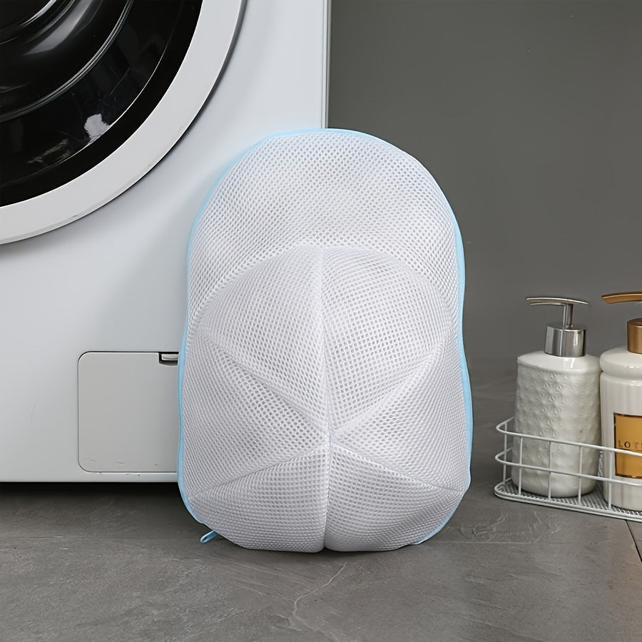 Convenient Mesh Cap Washing Bag - Ageing-Resistant, Machine Washable with Sorting Design for Safe Hat Storage