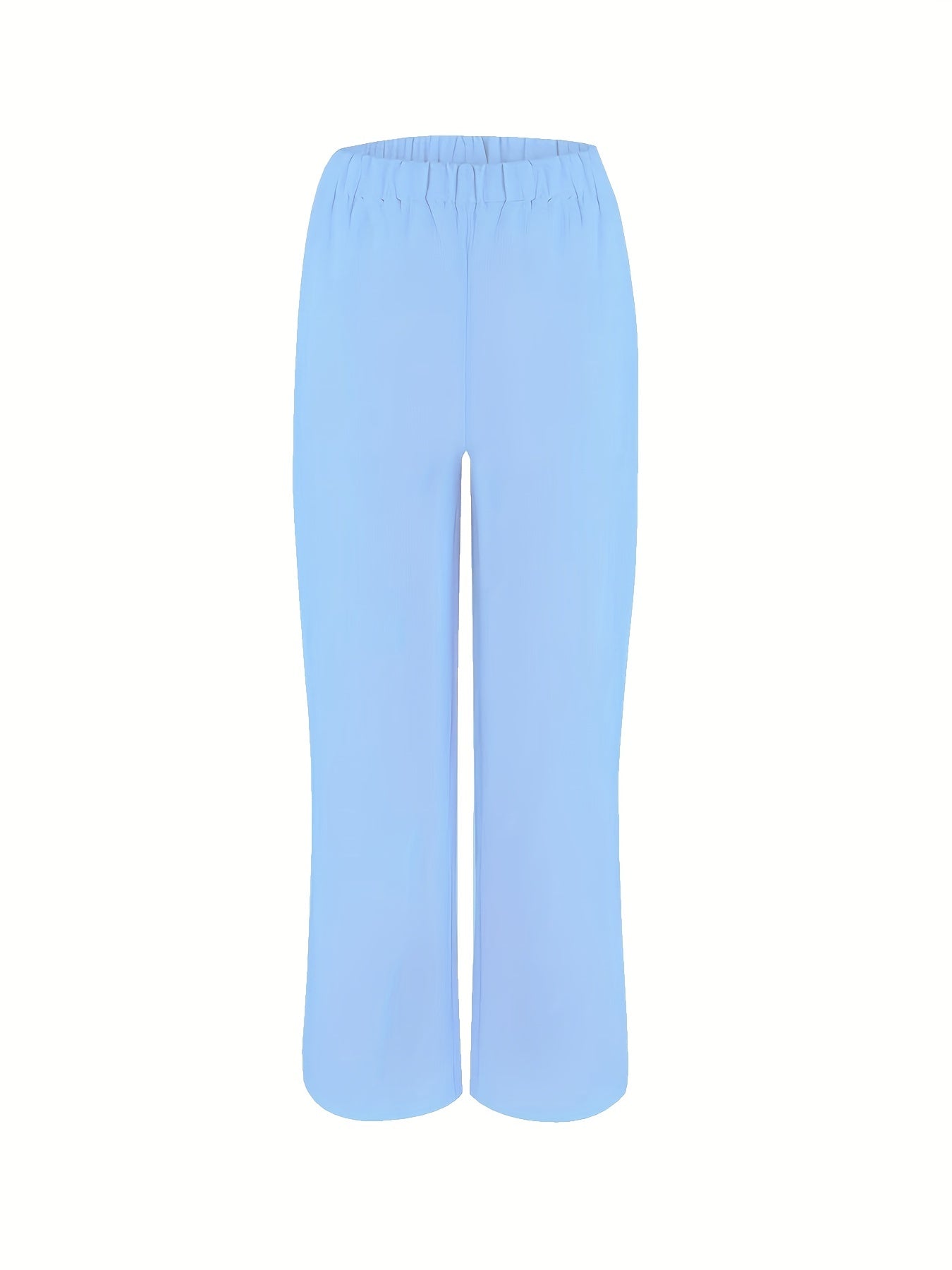 Solid Two-Piece Matching Set – Casual Sleeveless Tank Top and Loose Pants Outfit – Women's Clothing