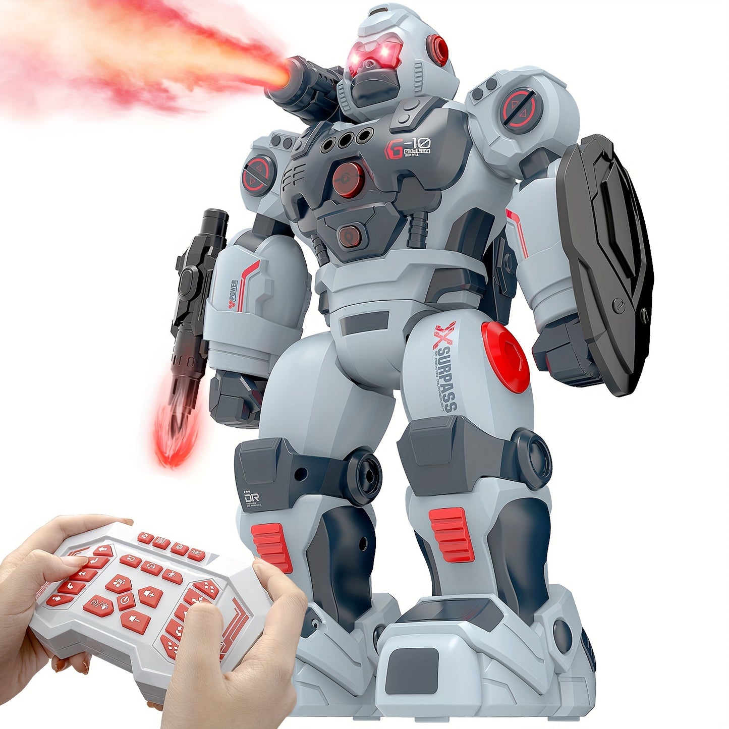 Remote Control Spray Robot - Gesture Sensing and Programming Function, Perfect Christmas and Halloween Holiday Gift
