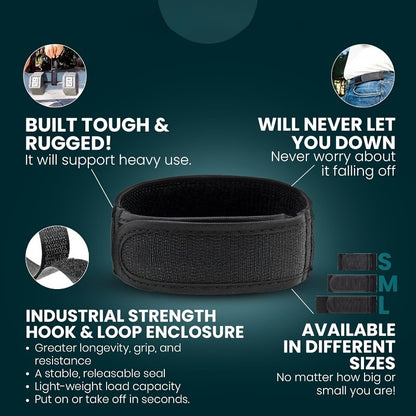 Men's No-Buckle Elastic Belt – Casual Nylon Waistband with Magic Tape Closure, One Size Fits Most