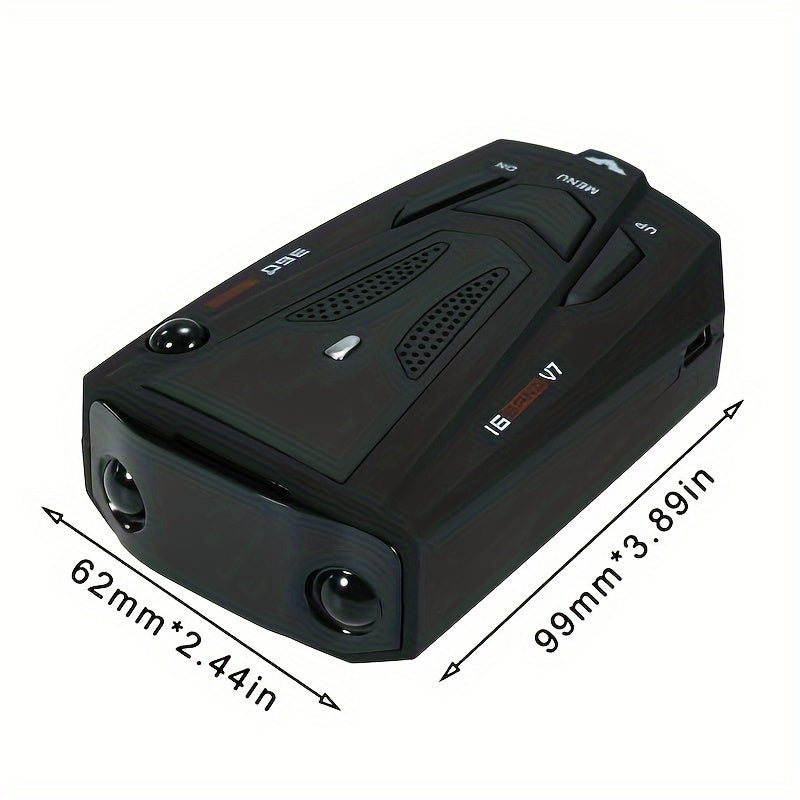New 16-Band Car Radar Detector - 360° Anti-GPS Camera and LIDAR with Voice Alarm