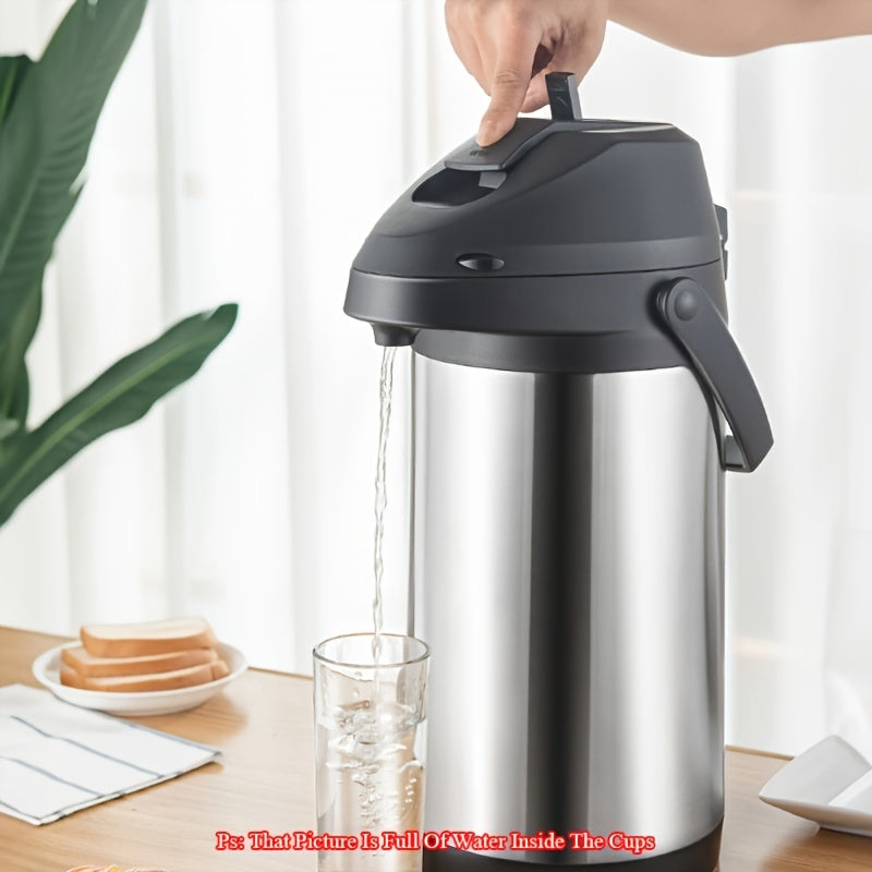 PANCERKA 2.5L Insulated Coffee Pot - Stainless Steel Thermal Beverage Dispenser with Lever Action - Hot & Cold Water, 85oz Large Capacity