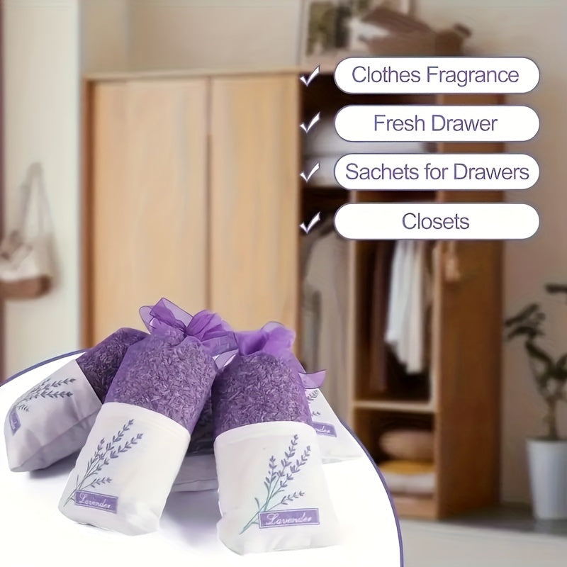 5 Pack Lavender Aromatic Fragrance Bags – French Lavender Scent for Car, Wardrobe, & Home