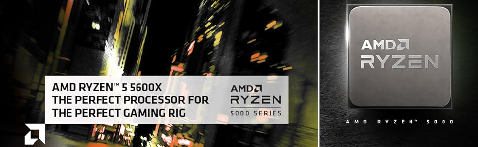 AMD Ryzen 5 5600X CPU - 6-Core, 12-Thread, 3.7GHz, 32MB L3 Cache, 7NM, 65W TDP, Socket AM4