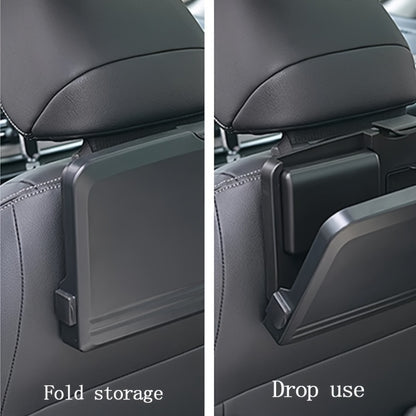 Adjustable and Foldable Car Dining Table with Cup Holder – Portable Backseat Storage Tray for Food and Drinks, Made of Durable PP Material