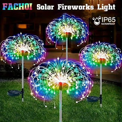 Solar Firework Lights – Height Adjustable, 8 Lighting Modes, IP65 Waterproof – 420/360/200/60 LEDs for Outdoor Yard, Courtyards, Camping, Festivals