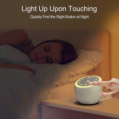 Cocoon Plus White Noise Machine – 40 Soothing Sounds with Night Light, 4-Hour Timer, 32 Adjustable Volume, Memory Function, Brown Noise for Sleep, Yoga, and Meditation, Plug-In