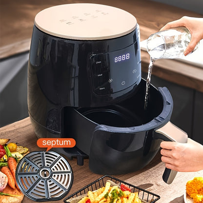 4.5L Large Capacity Air Fryer – 900W Oil-Less Cooking with Turbo Circulation, Even Heat Distribution – Ideal for Chicken, French Fries, Wings and More