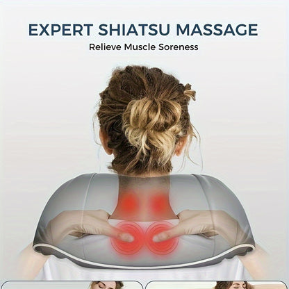 2024 ISKOVI Electric Neck Massager – With Heat for Neck, Shoulder, Back, Foot, Leg & Muscle Relief, Ideal Gift