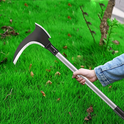 21.7-Inch Double-Sided Blade Cutting Sickle - High Manganese Steel, Dual-Use for Agriculture, Horticulture, and Outdoor Activities, Ideal for Weeding and Cutting Firewood