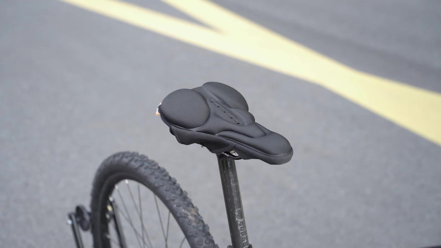 WEST BIKING High Elastic Breathable Bicycle Saddle Cover - Silicone and Sponge with Rainproof Layer - Streamlined Bike Seat Cushion Protector for Cycling Comfort
