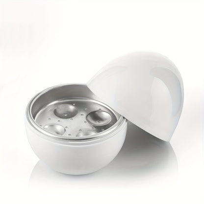 4 Capacity Microwave Egg Cooker – Quick Hard Boiled Eggs Maker with Compact Design, Time-Saving, No Power Required for Kitchen