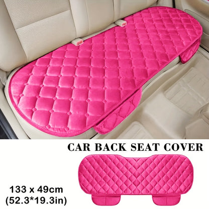 Car Back Seat Cover – Plush Rear Protector Mat, Non-Slip Auto Chair Cushion Accessories for Back Row