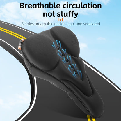 WEST BIKING High Elastic Breathable Bicycle Saddle Cover - Silicone and Sponge with Rainproof Layer - Streamlined Bike Seat Cushion Protector for Cycling Comfort